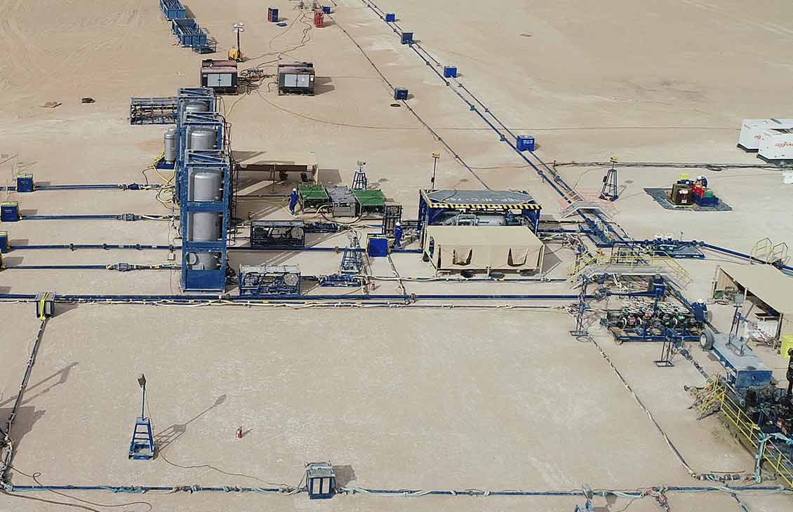 Photograph of fit-for-basin zero-flaring solution for the Khazzan Field.