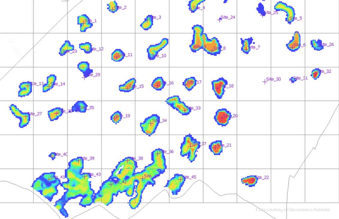 Carbon storage site evaluation.