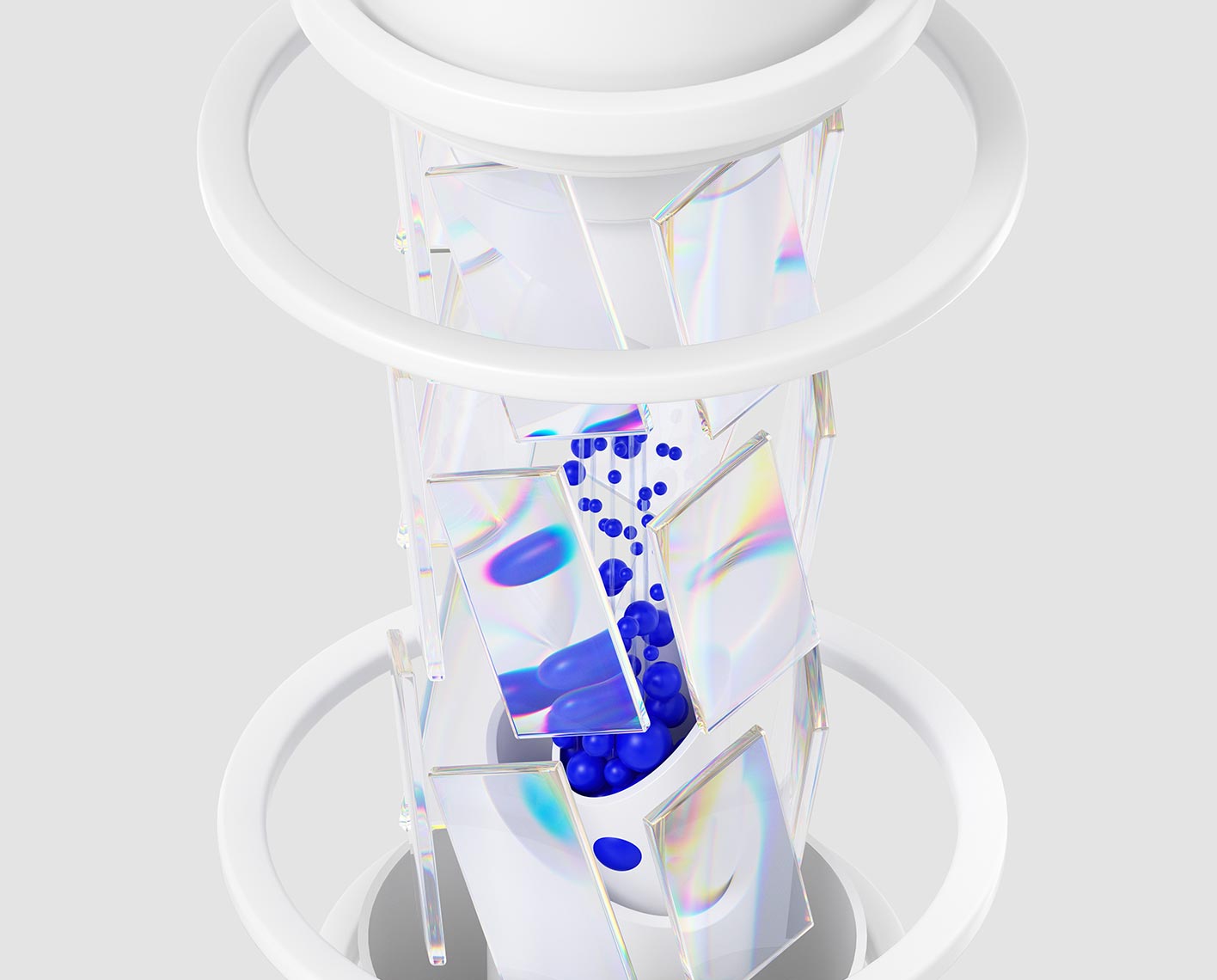 SLB Brand art - abstract blue bubbles