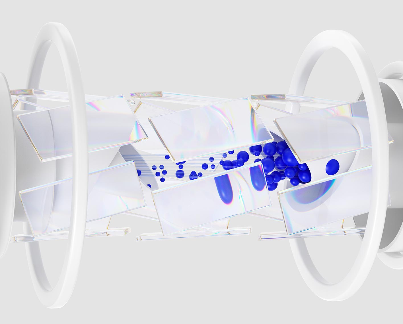 SLB Brand art - abstract blue bubbles