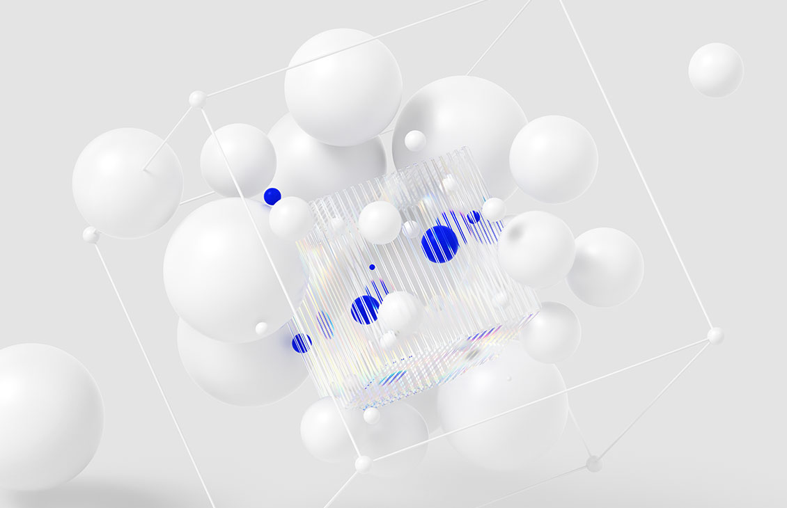 Closer view of the 3D Abstract Image for Carbon Capture Sequestration Hero Solution